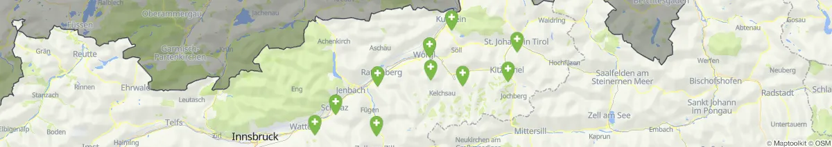 Kartenansicht für Apotheken-Notdienste in der Nähe von Söll (Gemeinde, Tirol) (60)
